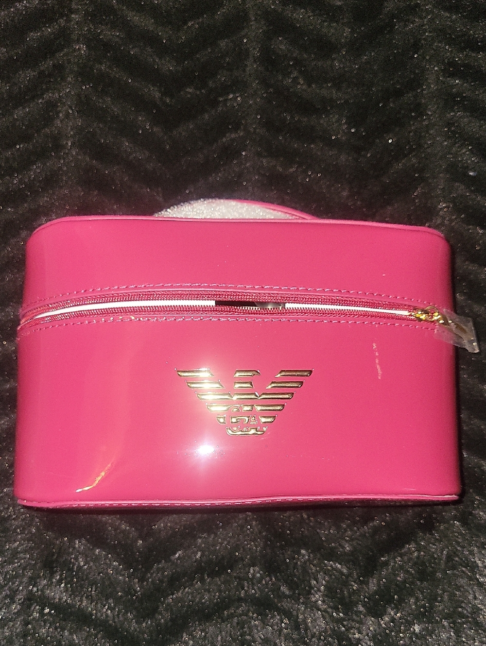 Armani Hot Pink Patent Cosmetic/bag Case Straps.